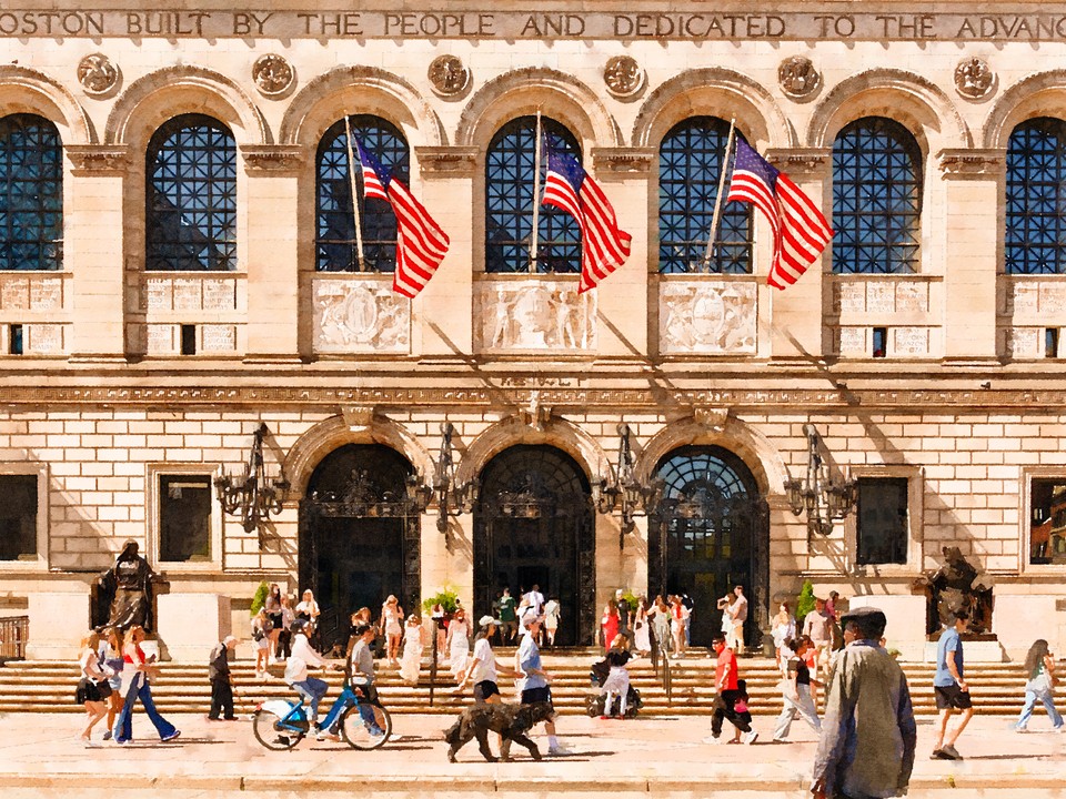 Saturday Morning at the Boston Public Library
