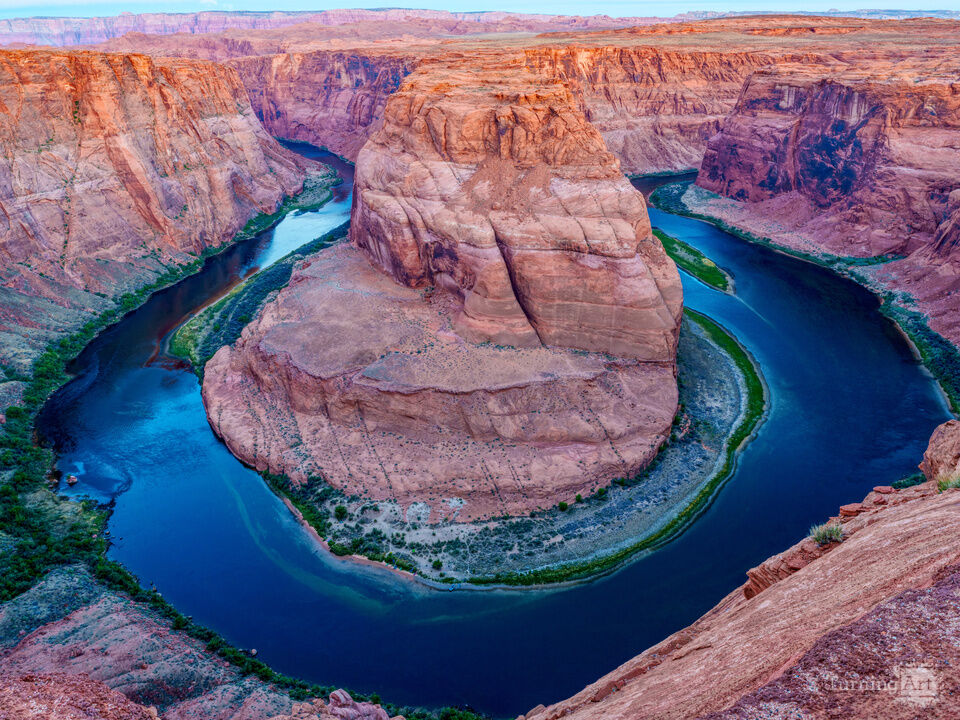 Looking Down At Horseshoe Bend