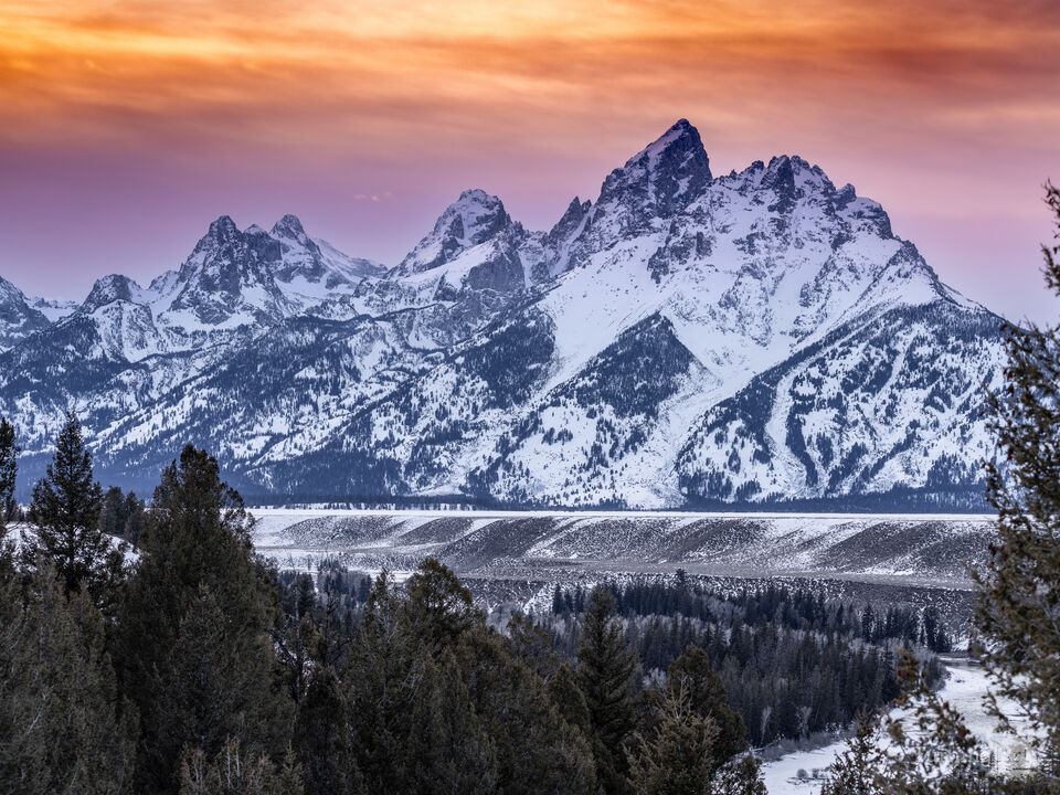 Fire and Ice - Snake River Overlook Sunset