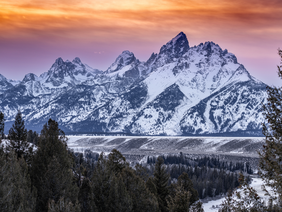 Fire and Ice - Snake River Overlook Sunset