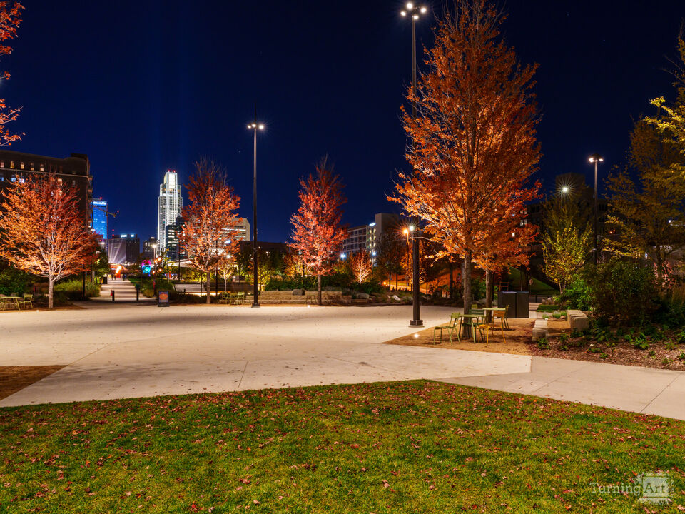 Autumn City View Omaha RiverFront Park
