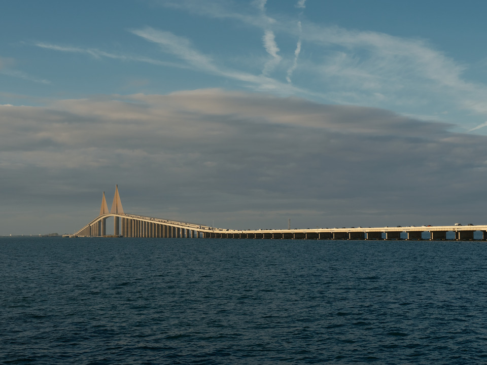 Sunshine Skyway Bridge at Twilight