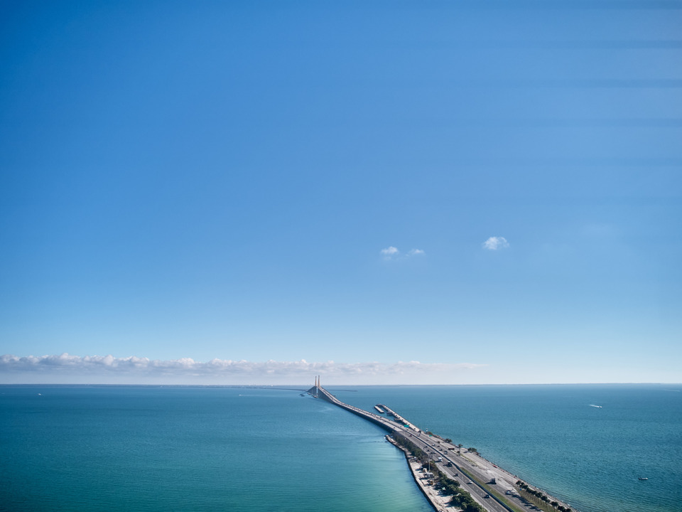 Aerial Image of the Bay and the Sunshine Skyway