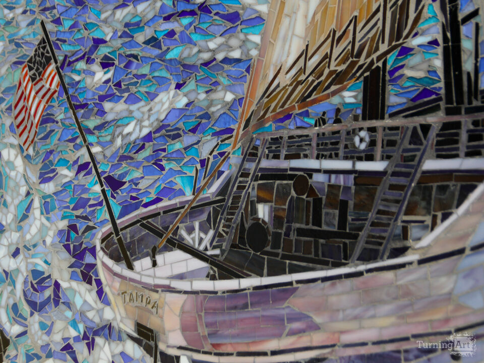 Mosaic Boat – Tampa Waterfront Detail