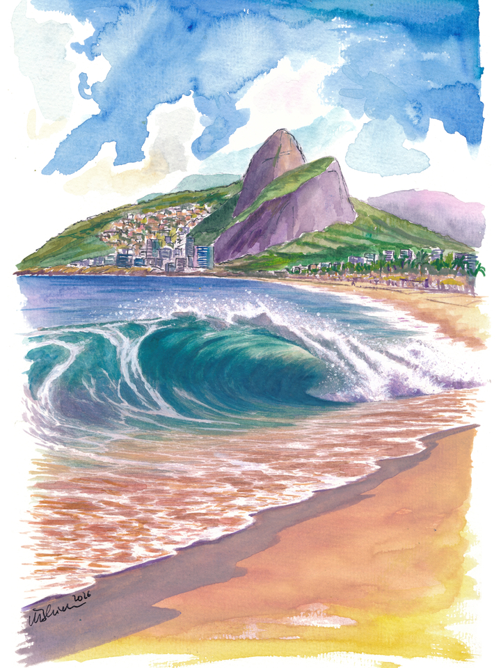 Rio de Janeiro Waves Between Ipanema and Copacabana