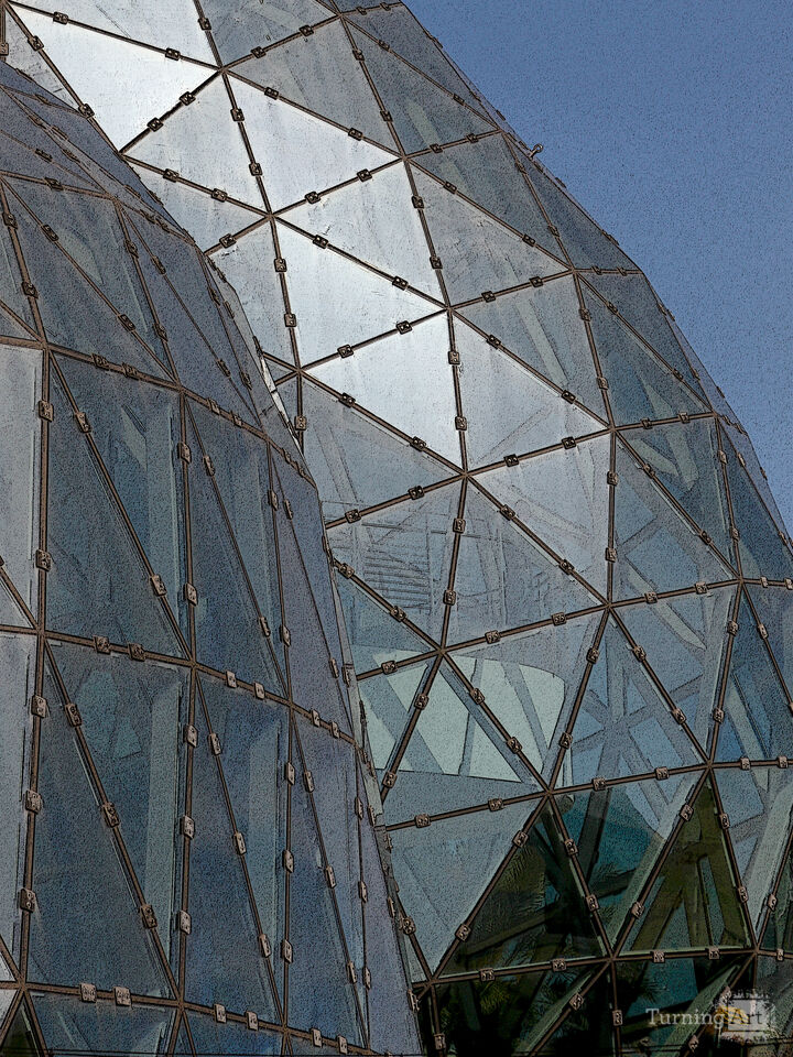 Dalí Museum Glass Curve – Vertical Study