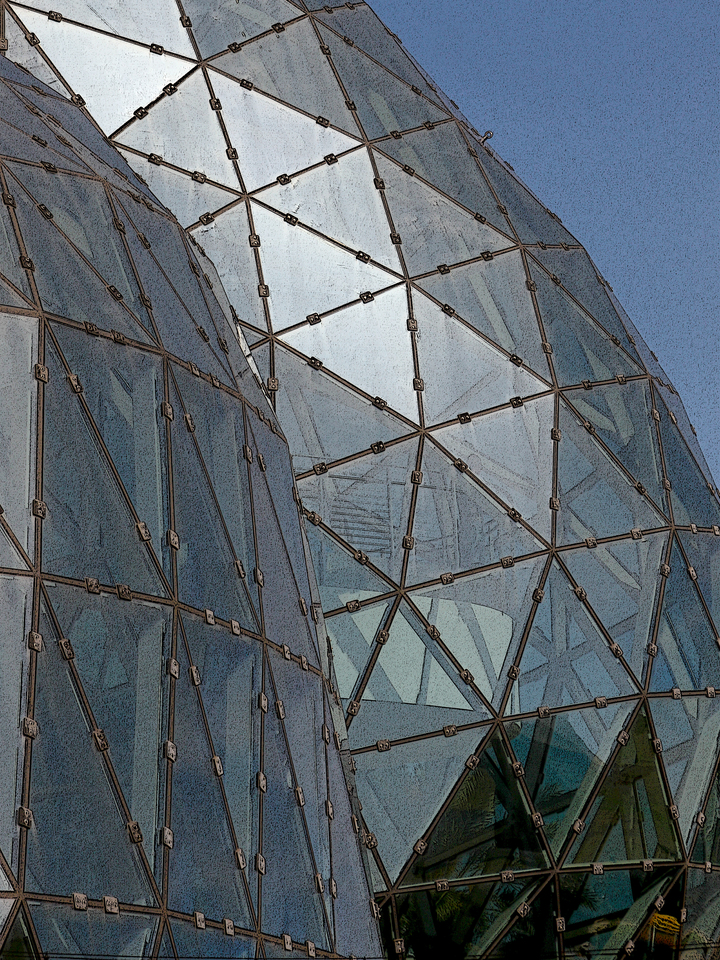 Dalí Museum Glass Curve – Vertical Study