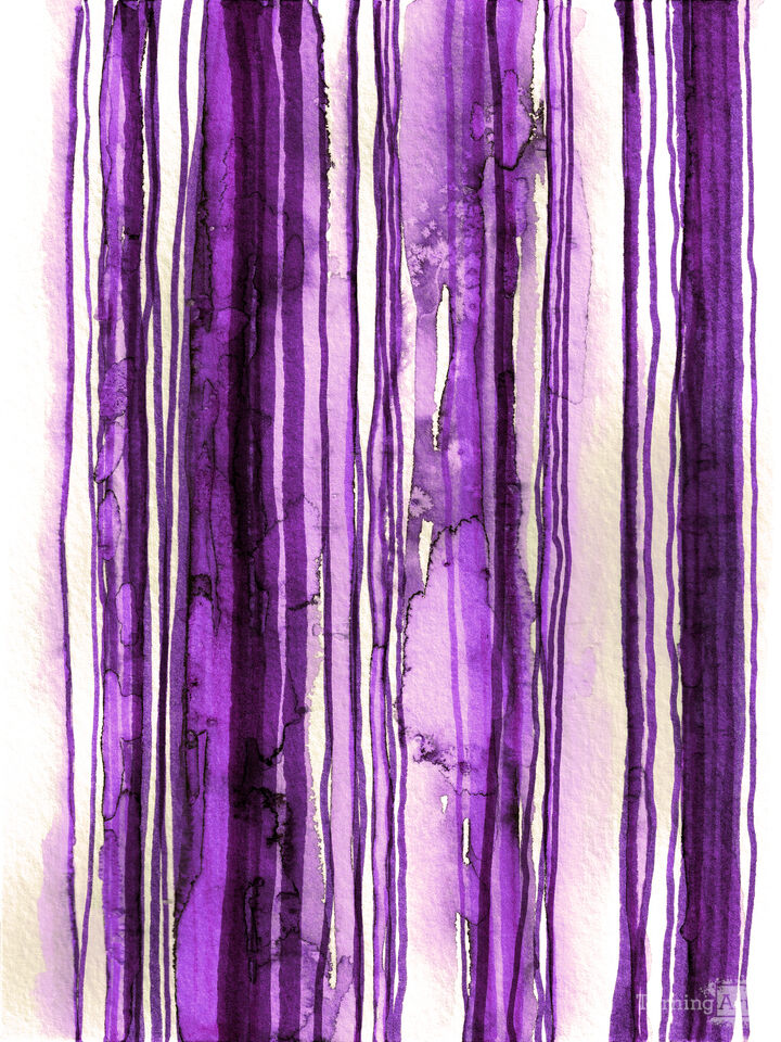 WABI SABI 1/3 AMETHYST PURPLE - WATERCOLOR LINES 
