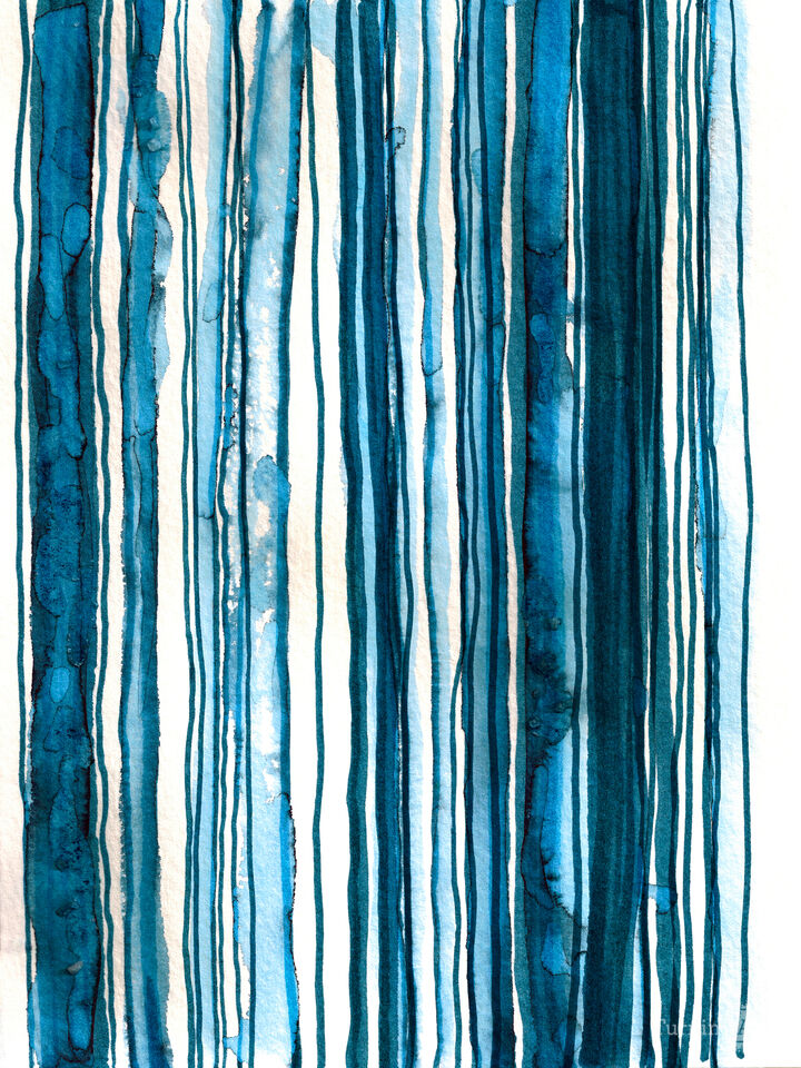 WABI SABI 3/3 BLUE - WATERCOLOR LINES