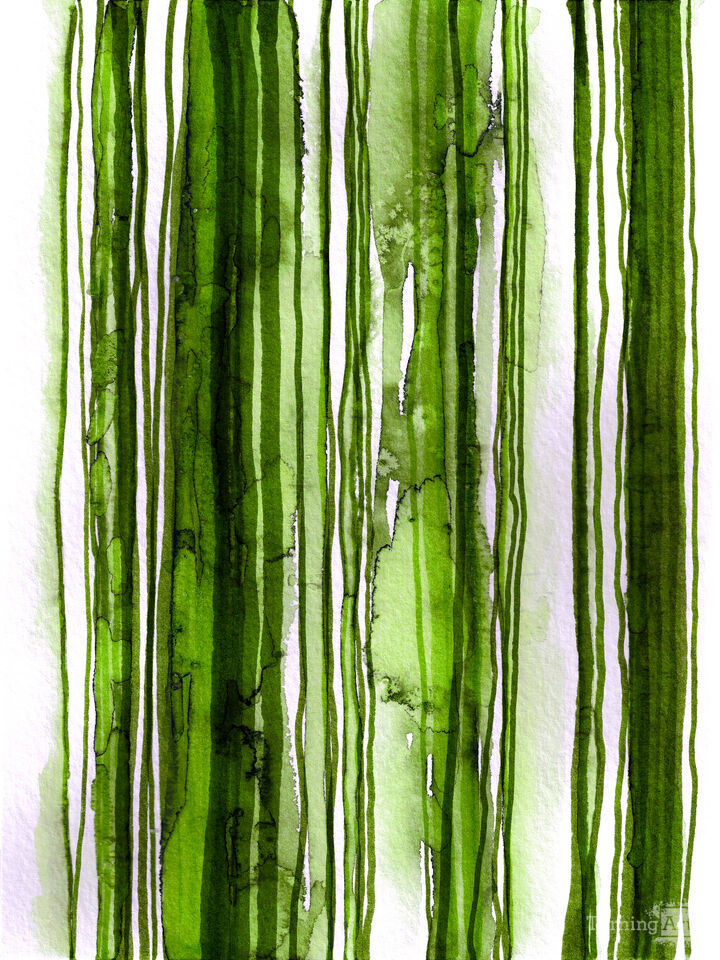 WABI SABI 1/3 EMERALD GREEN - WATERCOLOR LINES