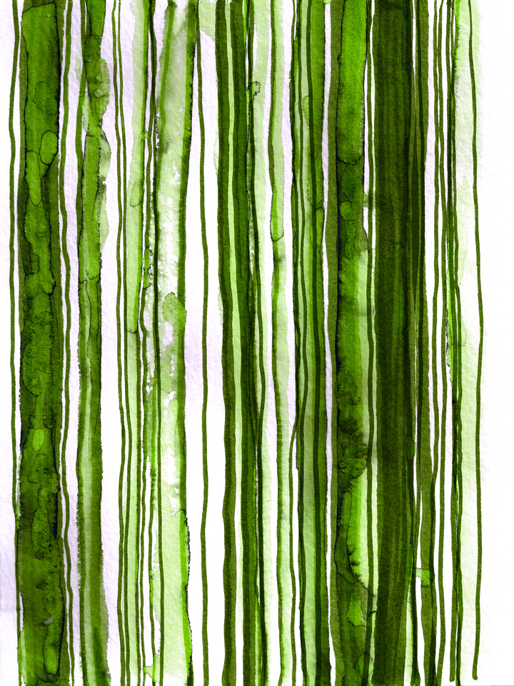 WABI SABI 3/3 EMERALD GREEN - WATERCOLOR LINES