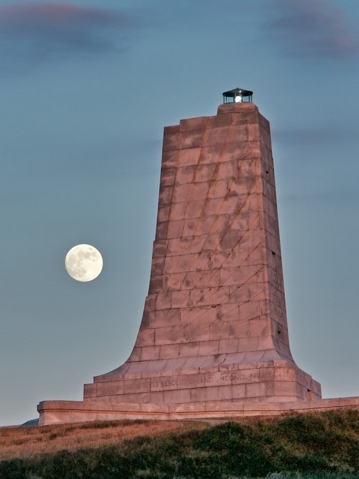 Moonrise Over Wright Brothers National Memorial