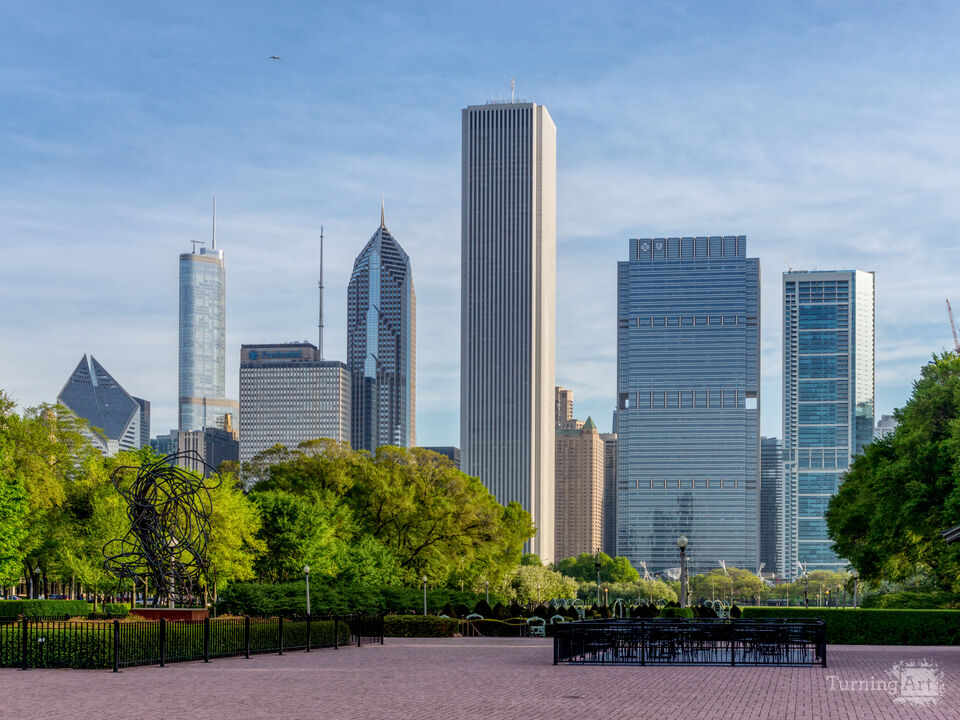 Quiet Downtown Chicago Morning In The City