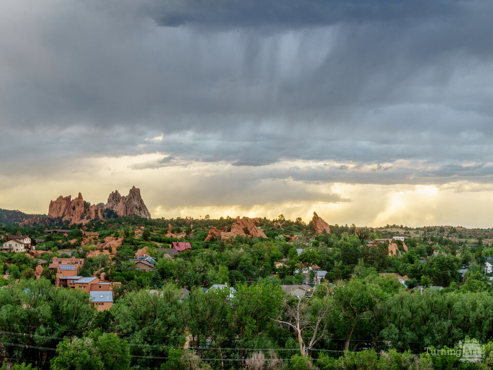 Rain Storm Over Colorado Springs