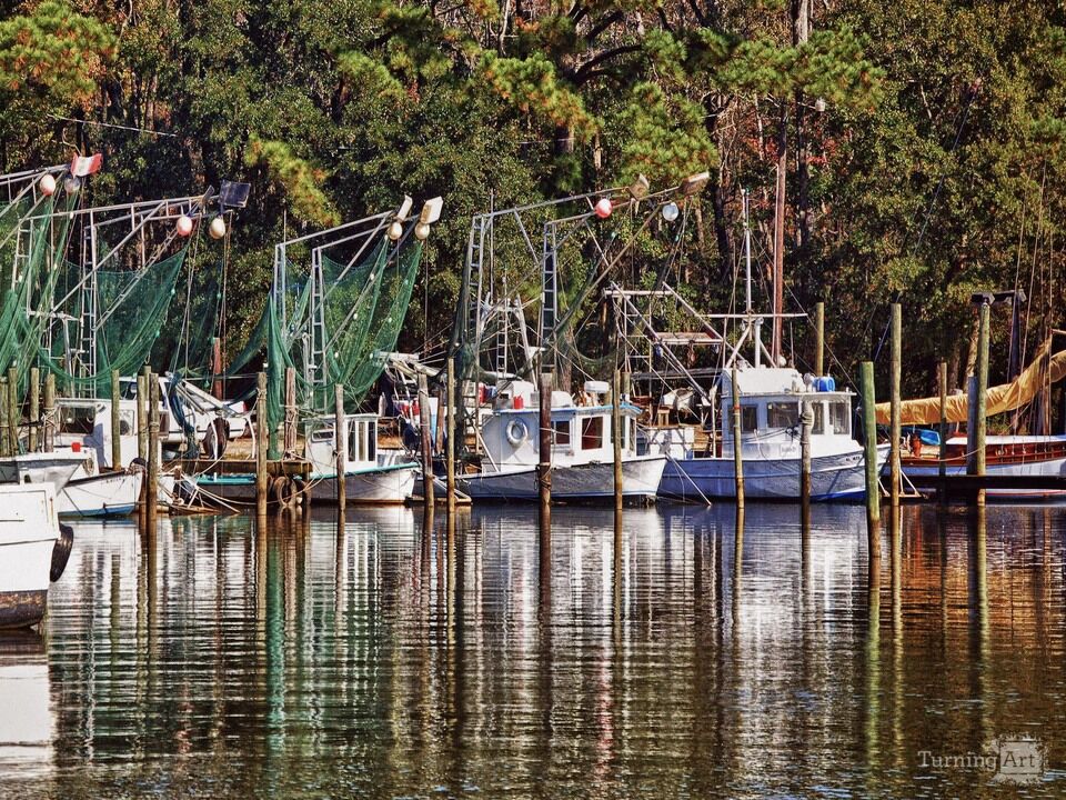 Fishing Fleet Reflection – Southern Coastal Harbor
