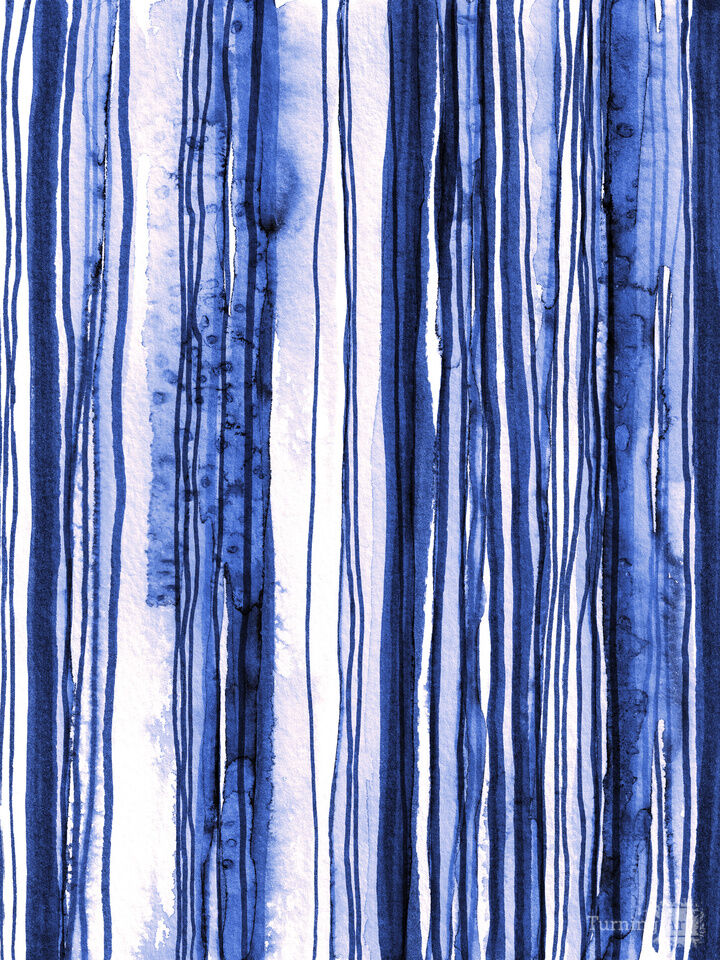 WABI SABI 2/3 INDIGO BLUE - WATERCOLOR LINES