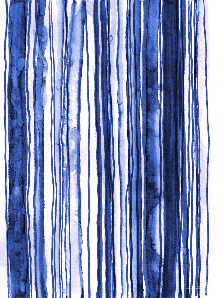 WABI SABI 3/3 INDIGO BLUE - WATERCOLOR LINES