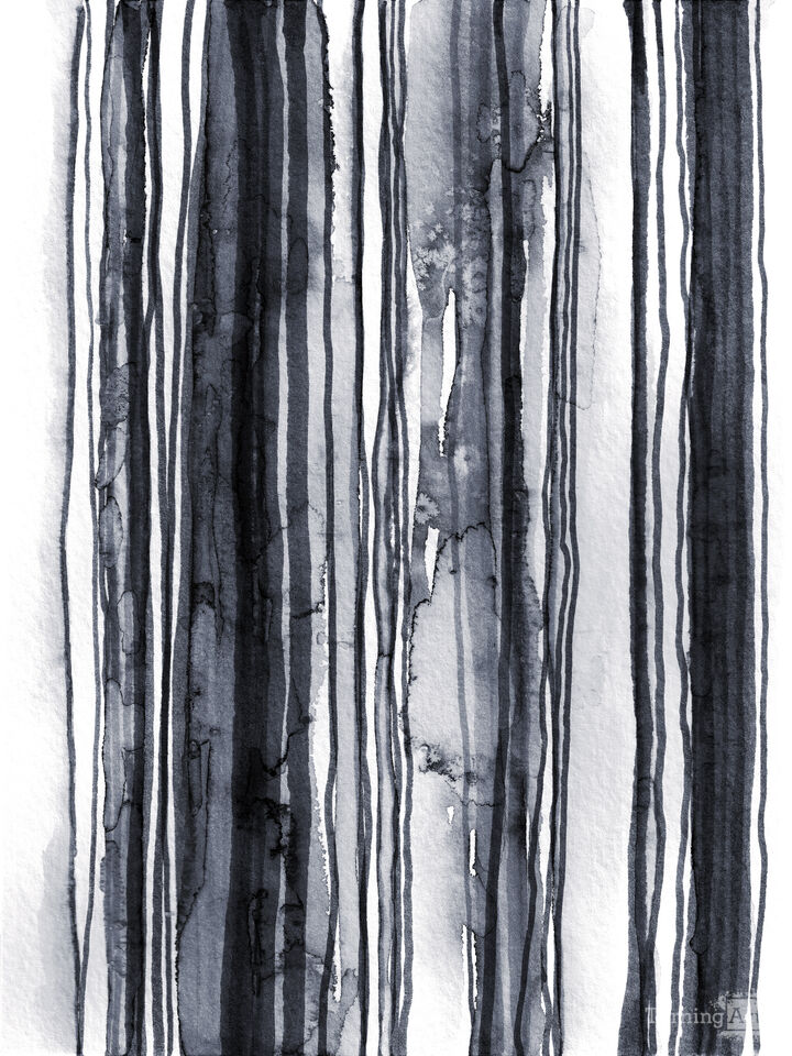 WABI SABI 1/3 COOL NEUTRAL GREYSCALE - WATERCOLOR LINES