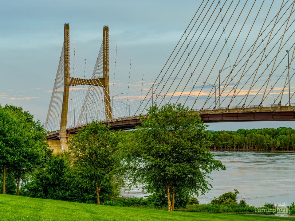 Evening Dusk At Bill Emerson Bridge