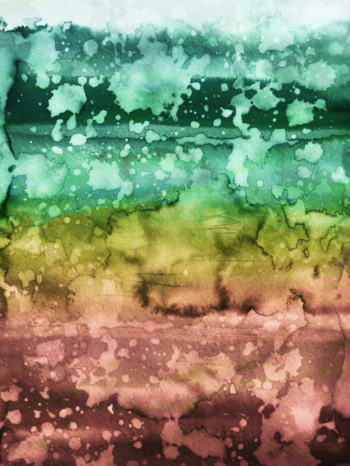 CALIFORNIA SURF 2 - COLORFUL WATERCOLOR ABSTRACT