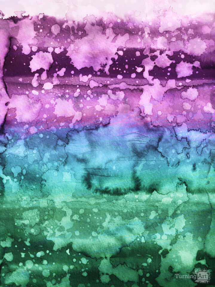CALIFORNIA SURF 4 - COLORFUL WATERCOLOR ABSTRACT