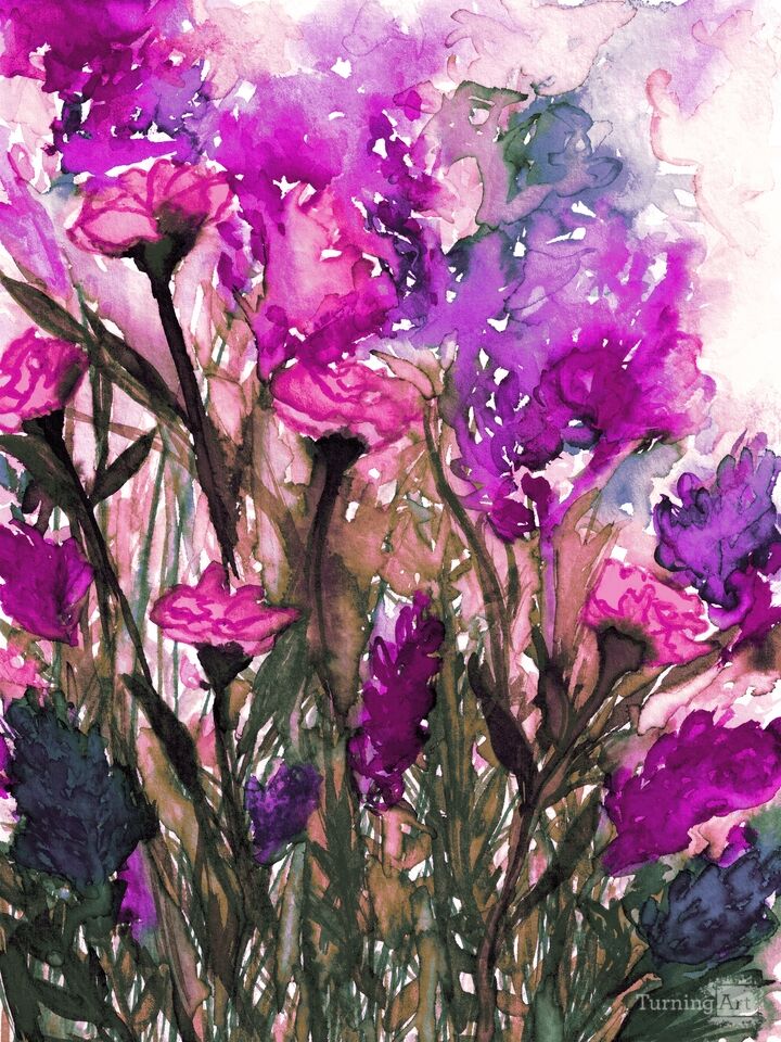 FLORAL INSURGENCE 4 - ABSTRACT WATERCOLOR FLOWERS