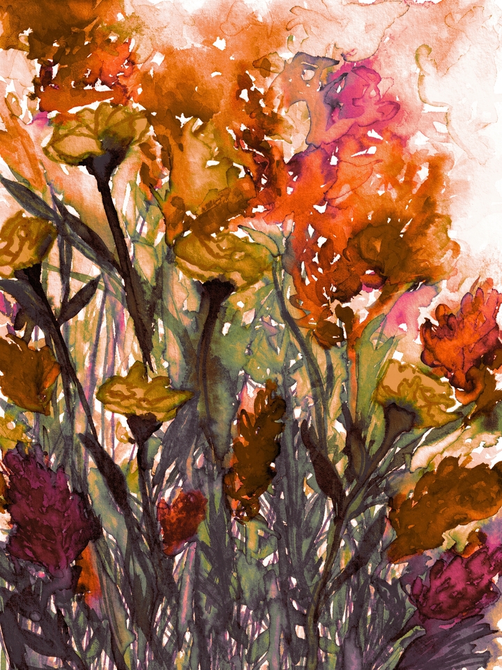 FLORAL INSURGENCE 5 - ABSTRACT WATERCOLOR FLOWERS