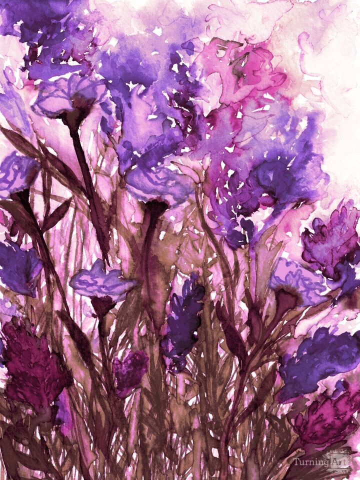 FLORAL INSURGENCE 6 - ABSTRACT WATERCOLOR FLOWERS