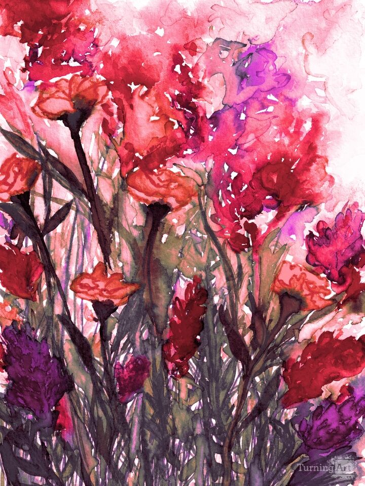 FLORAL INSURGENCE 7 - ABSTRACT WATERCOLOR FLOWERS
