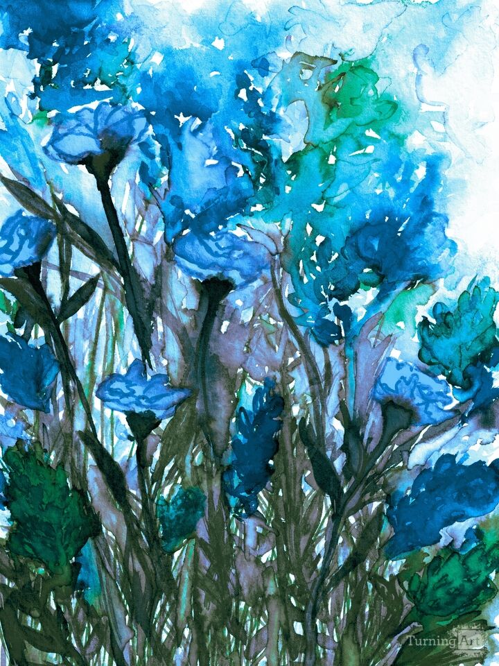 FLORAL INSURGENCE 8 - ABSTRACT WATERCOLOR FLOWERS