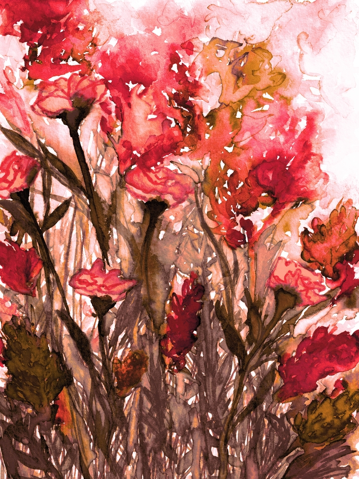 FLORAL INSURGENCE 9 - ABSTRACT WATERCOLOR FLOWERS