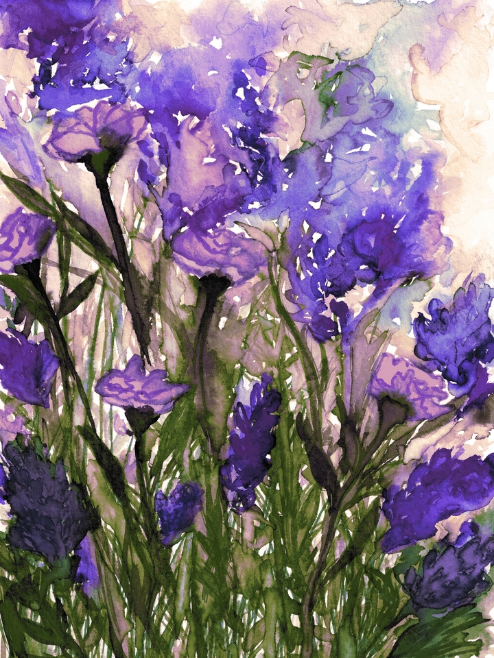 FLORAL INSURGENCE 12 - ABSTRACT WATERCOLOR FLOWERS