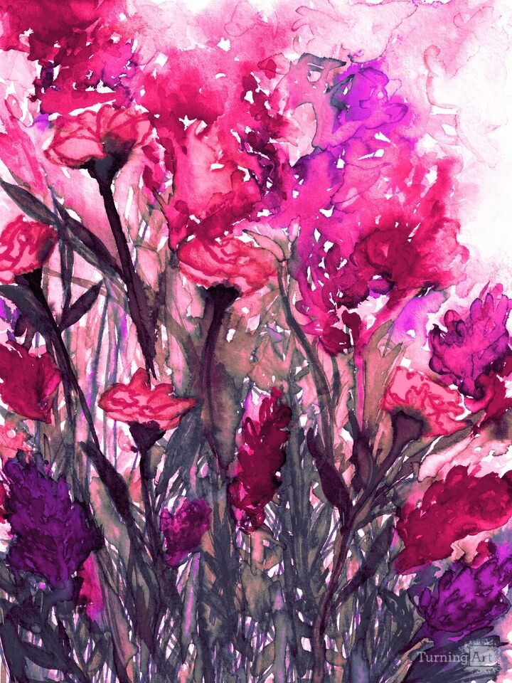 FLORAL INSURGENCE 13 - ABSTRACT WATERCOLOR FLOWERS