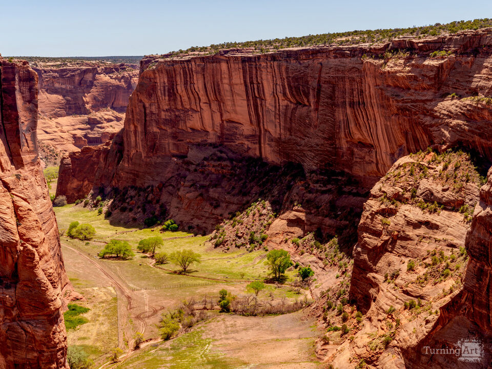 Canyon Valley By Navajo Fortress Rock
