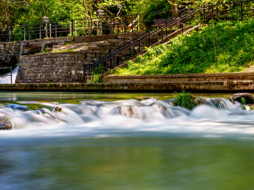 Roaring River Waterfalls And Stairs