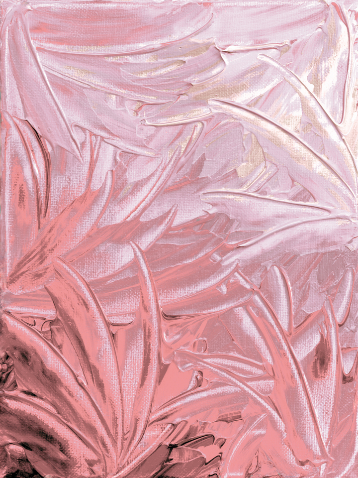 WATER FLOWERS 1 PASTEL PEACH PINK - ABSTRACT PAINTING