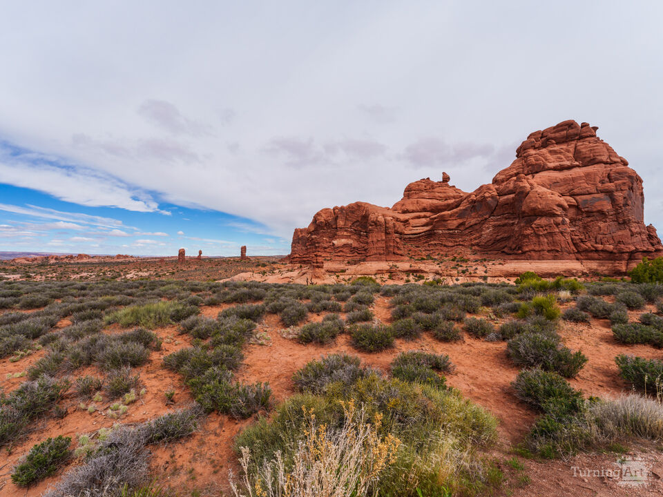 Majestic Rock Formation In Arches