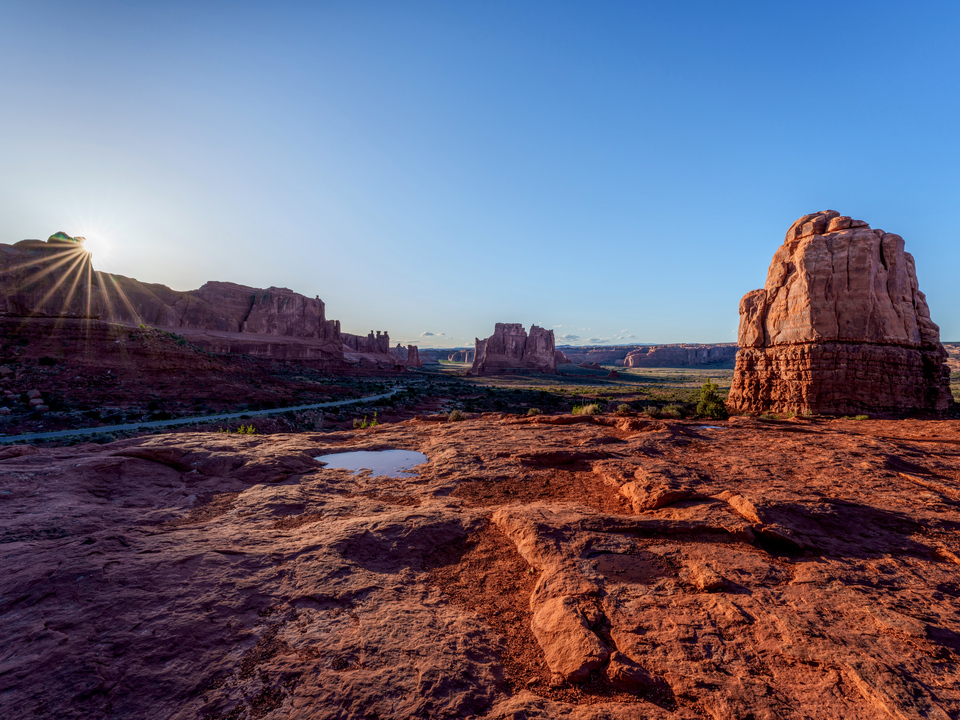 Arches Park Avenue Sunset Sun Star