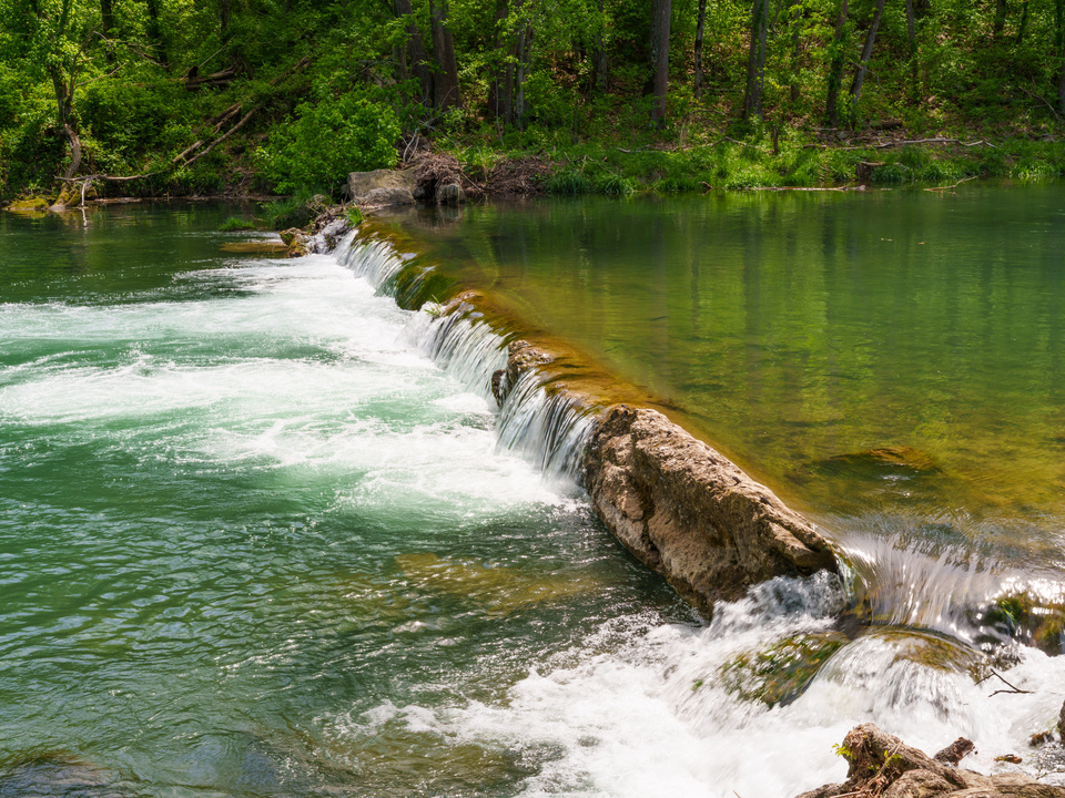 Natural Spring Roaring River Waterfall