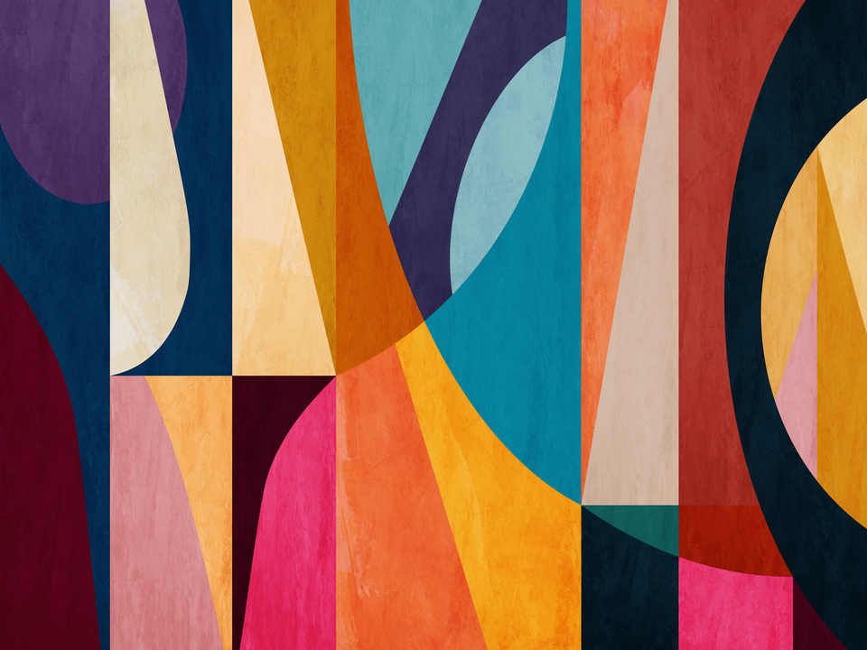Bold Mid Century Abstract Shapes