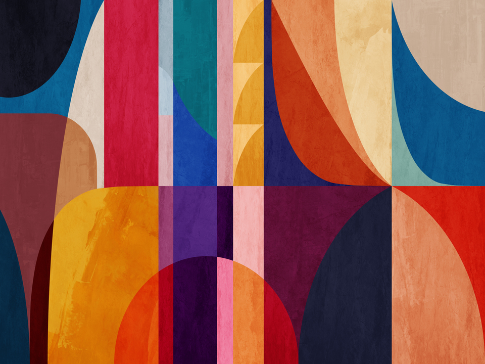 Colorful Bauhaus Inspired Shapes