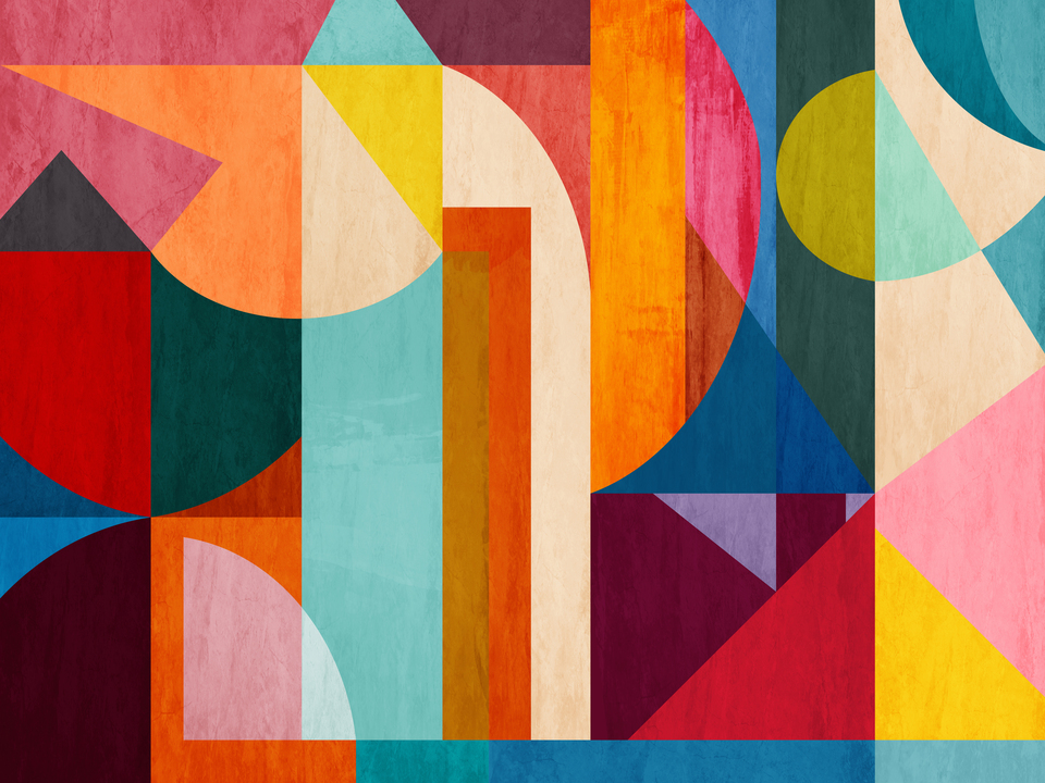 Colorful Geometric Mid Century Shapes