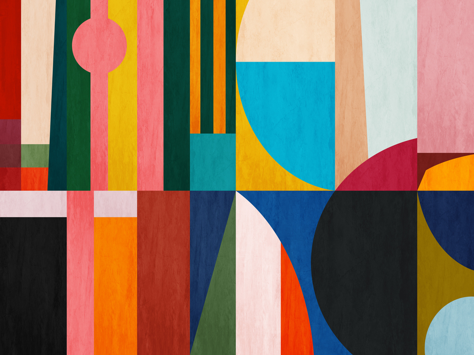 Modern Color Block Geometry