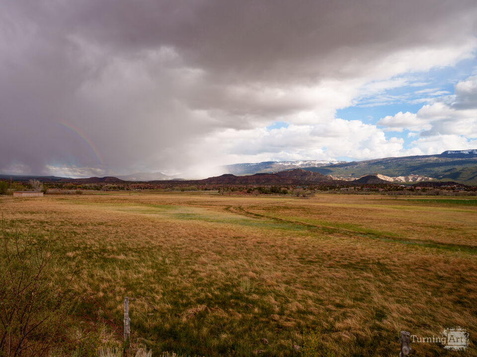 Torrey Utah Stormy Skies And Rainbow