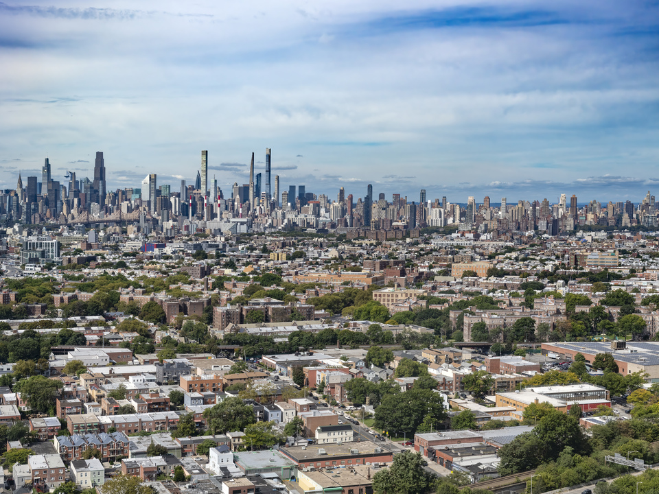 Aerial view of Manhattan midtown
