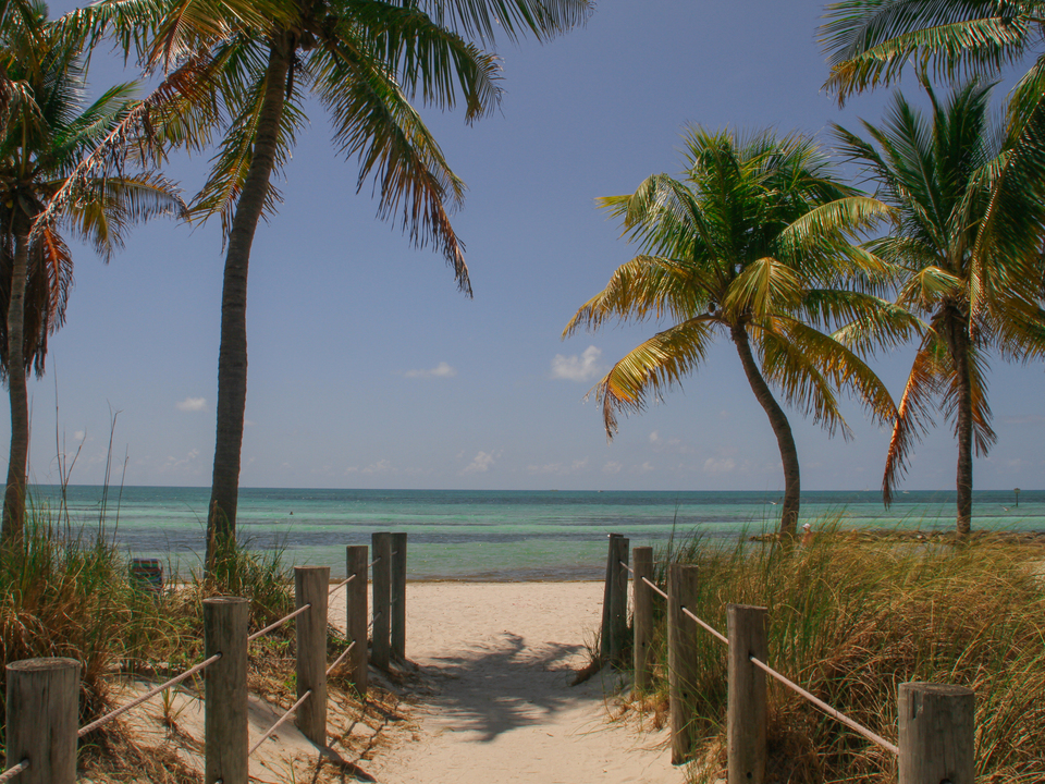 Tropical Key West Beach Scene