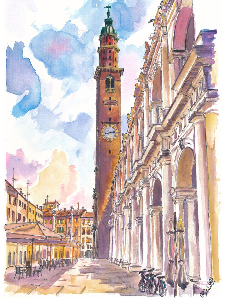 Perspective Across Vicenza’s Historic Piazza