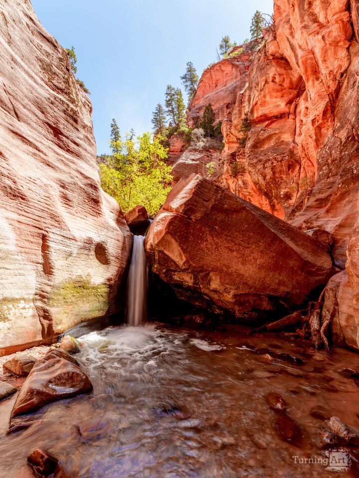 Flowing Second Falls Kanarra Falls