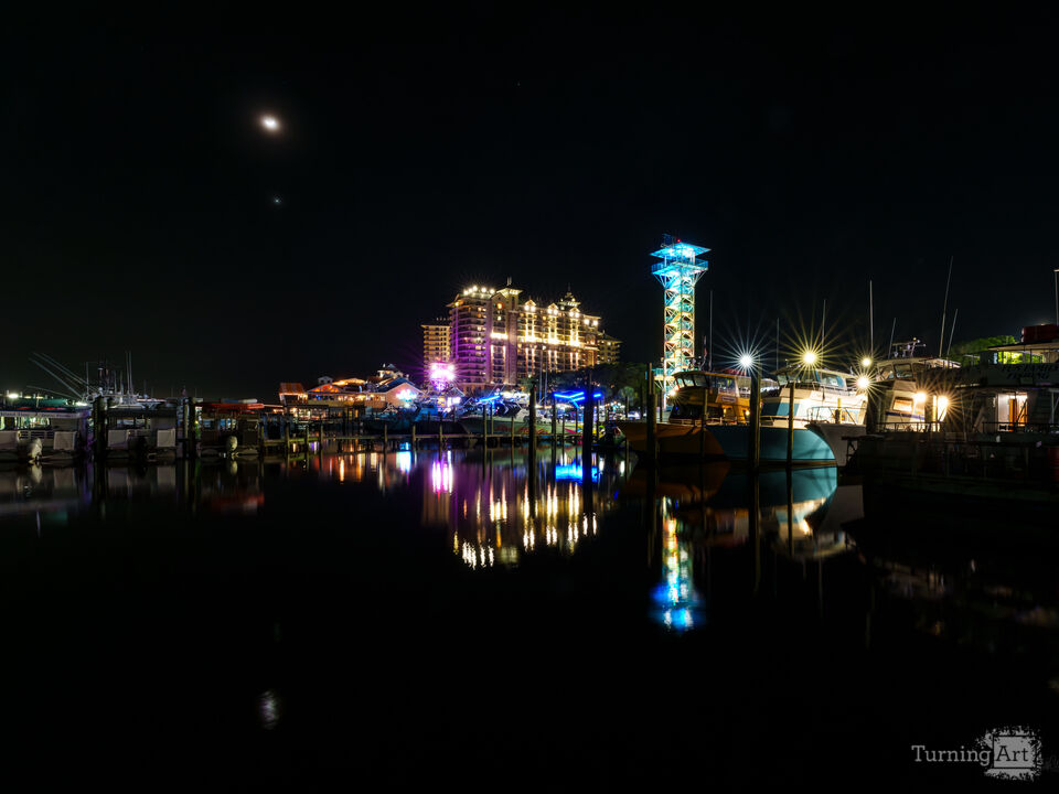 Night Lights View Of Harborwalk Village