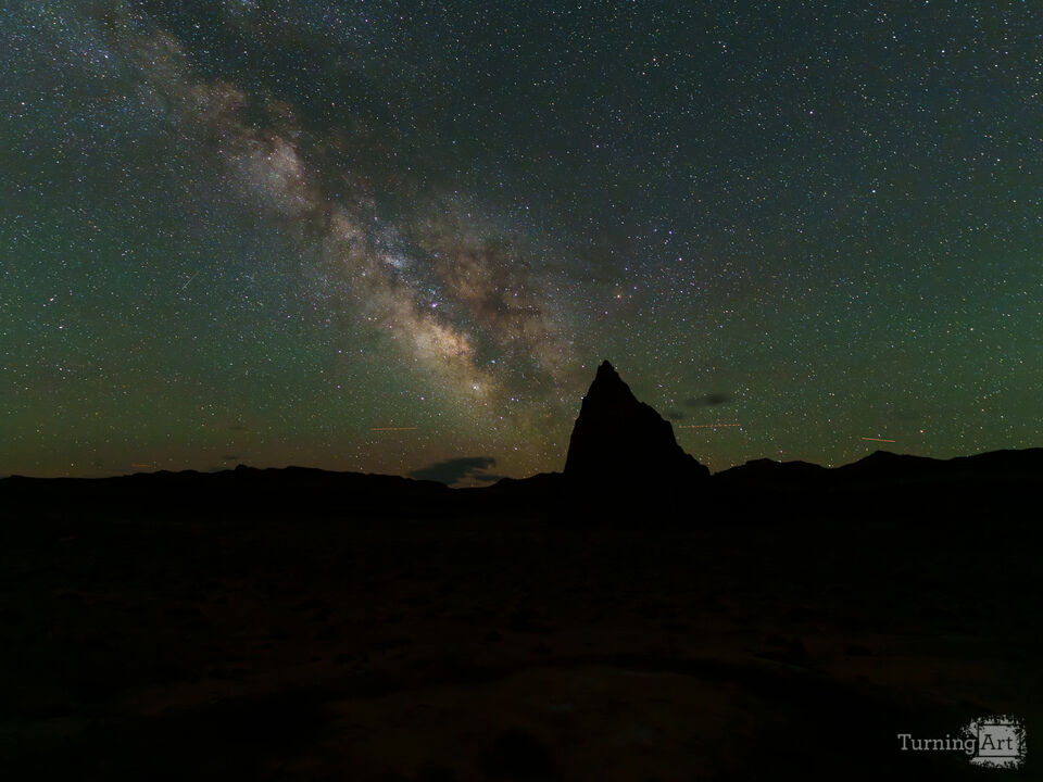 Milky Way Over Temple Of The Moon